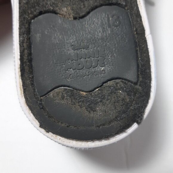 Disney Minnie Mouse Black Red Silver Lace Up Girls 13 Canvas Sneakers Polka Dot - Picture 7 of 7